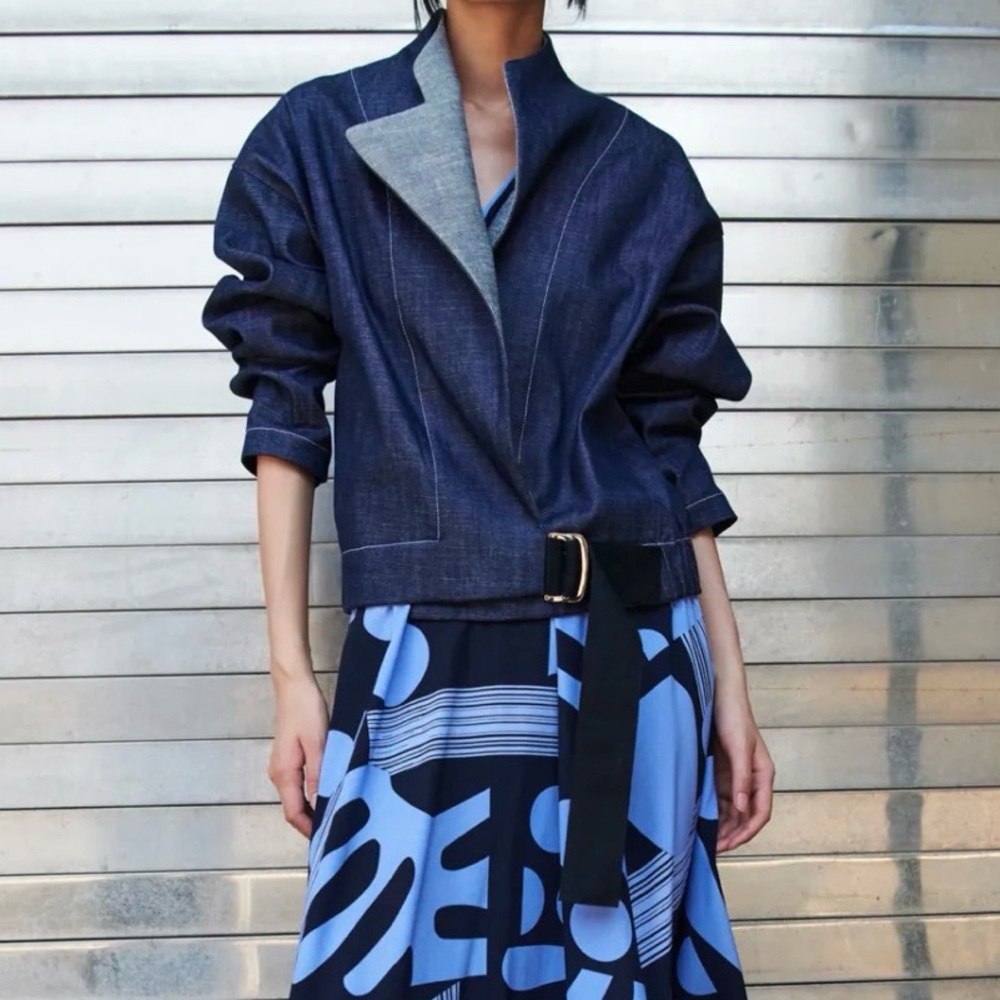 Zero + Maria Cornejo Dark Blue Jean Jacket